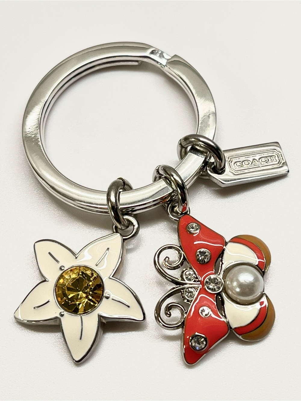 Coach Butterfly Garden Key Fob NWOT